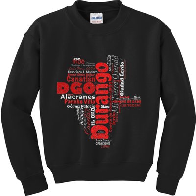 Mapa De Durango Mexico Municipios Durango Map Kids Sweatshirt
