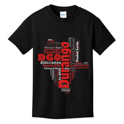 Mapa De Durango Mexico Municipios Durango Map Kids T-Shirt