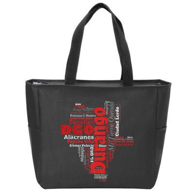 Mapa De Durango Mexico Municipios Durango Map Zip Tote Bag