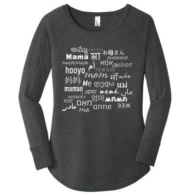 MotherS Day Design Best Ma Great Mom Cute Mama Blessed Mae Women's Perfect Tri Tunic Long Sleeve Shirt