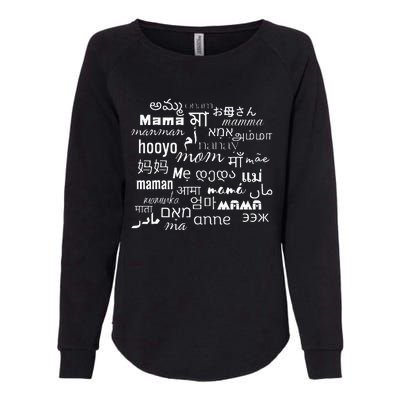 MotherS Day Design Best Ma Great Mom Cute Mama Blessed Mae Womens California Wash Sweatshirt