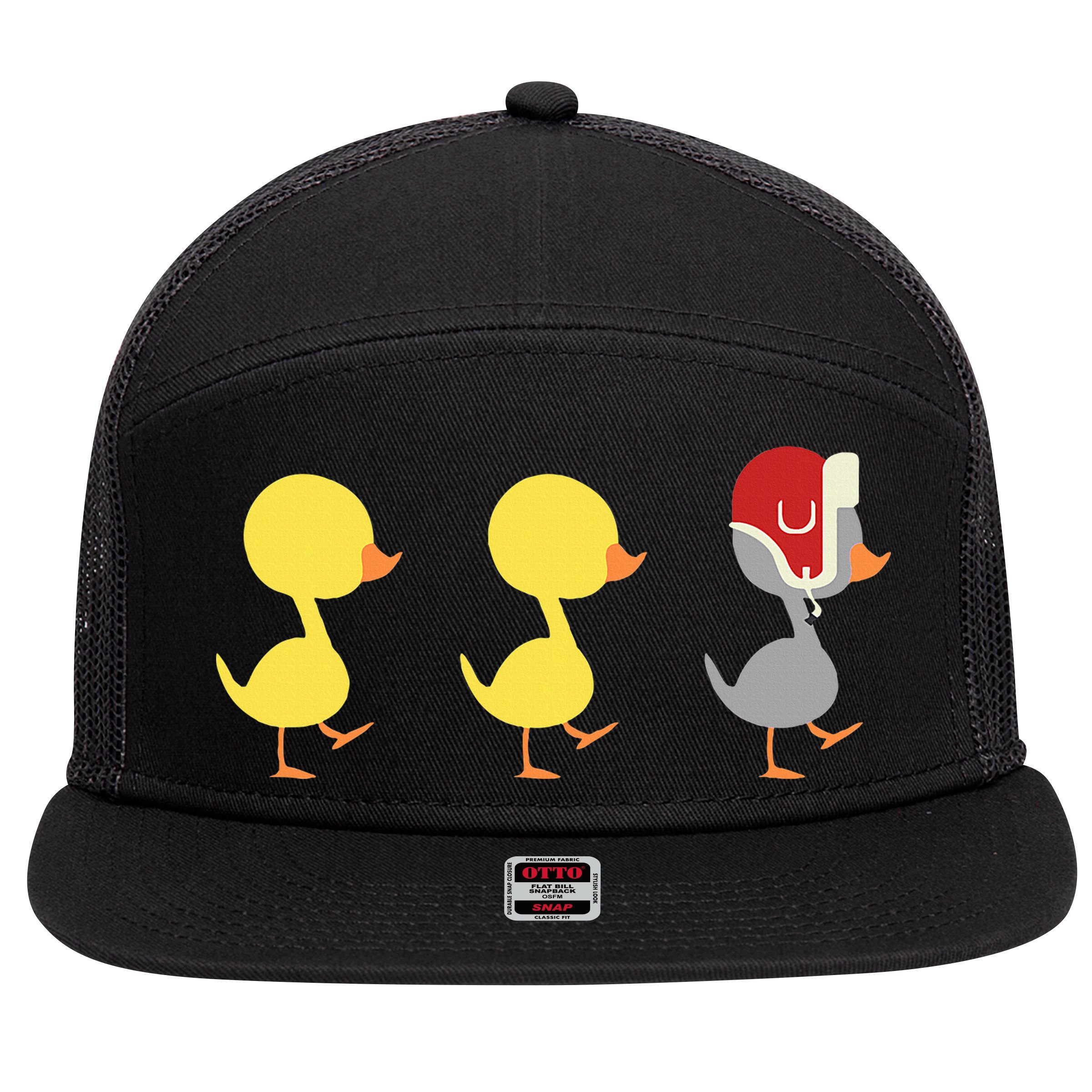 Minnesota Duck Duck Grey Duck 7 Panel Mesh Trucker Snapback Hat