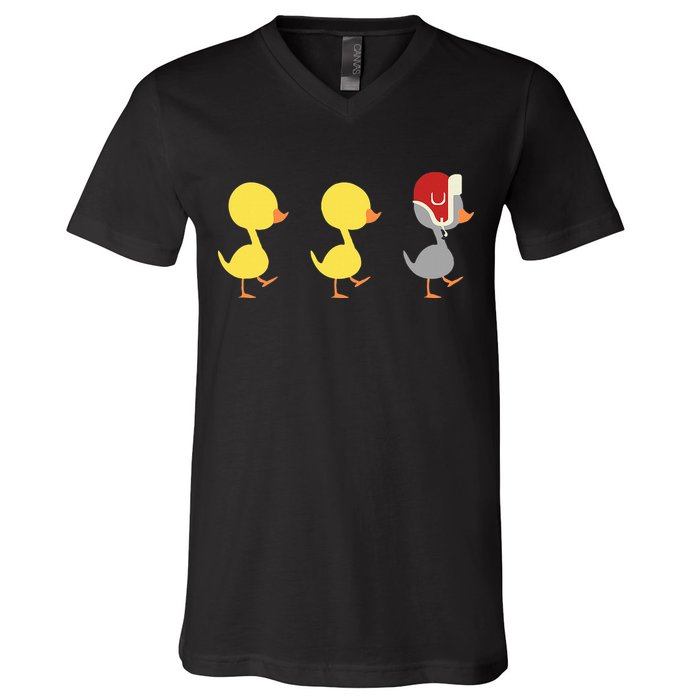 Minnesota Duck Duck Grey Duck V-Neck T-Shirt