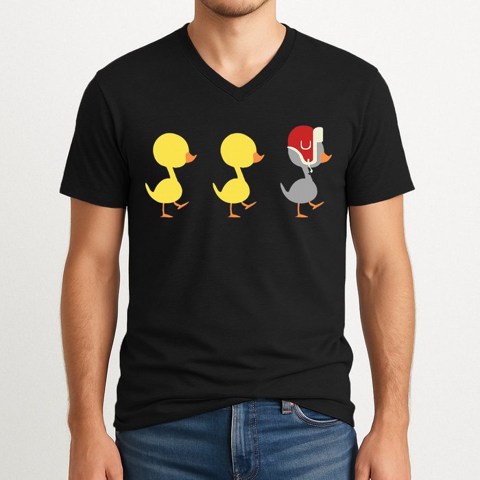 Minnesota Duck Duck Grey Duck V-Neck T-Shirt