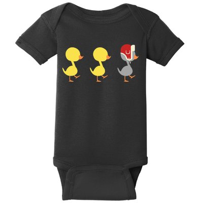 Minnesota Duck Duck Grey Duck Baby Bodysuit