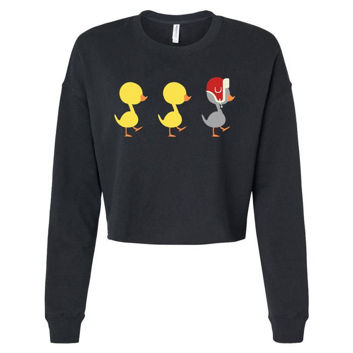 Minnesota Duck Duck Grey Duck Cropped Pullover Crew