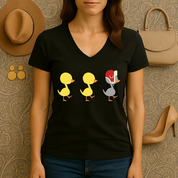 Minnesota Duck Duck Grey Duck Women's V-Neck T-Shirt