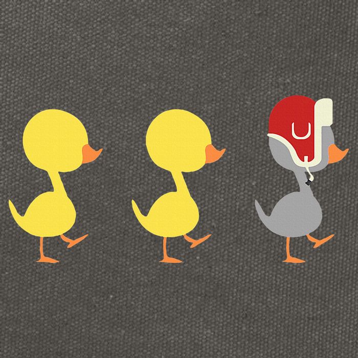 Minnesota Duck Duck Grey Duck Cotton Canvas Backpack