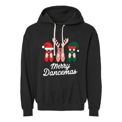 Merry Dancemas Dance Ballerina Pointe Shoe Christmas Garment-Dyed Fleece Hoodie