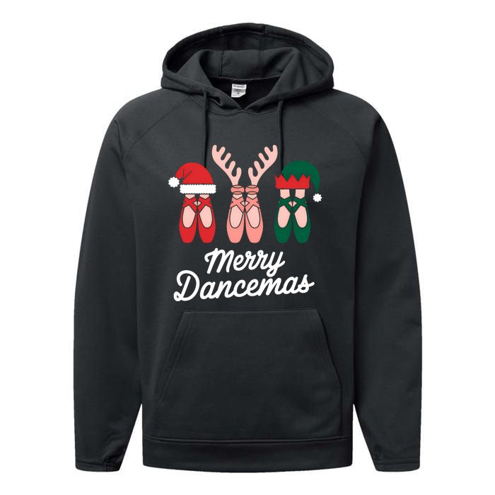 Merry Dancemas Dance Ballerina Pointe Shoe Christmas Performance Fleece Hoodie