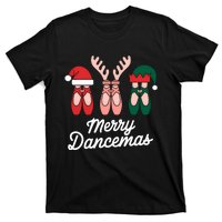 Merry Dancemas Dance Ballerina Pointe Shoe Christmas T-Shirt