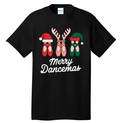 Merry Dancemas Dance Ballerina Pointe Shoe Christmas Tall T-Shirt