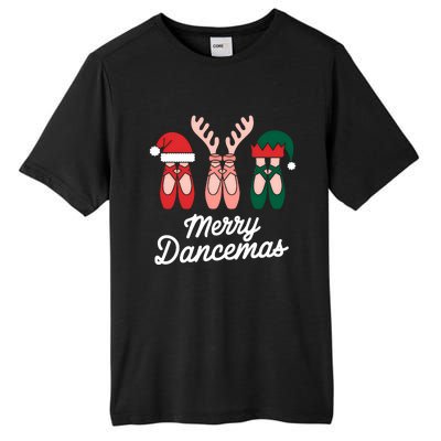 Merry Dancemas Dance Ballerina Pointe Shoe Christmas Tall Fusion ChromaSoft Performance T-Shirt