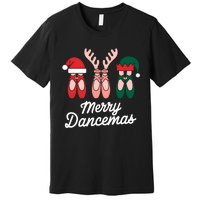 Merry Dancemas Dance Ballerina Pointe Shoe Christmas Premium T-Shirt