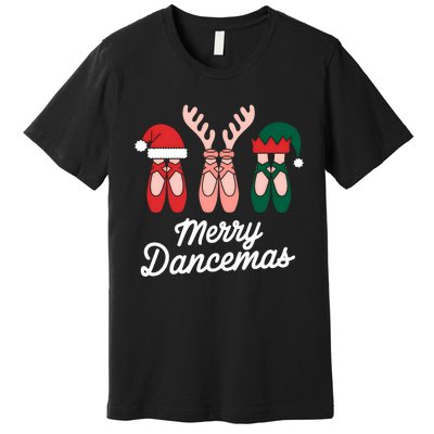 Merry Dancemas Dance Ballerina Pointe Shoe Christmas Premium T-Shirt