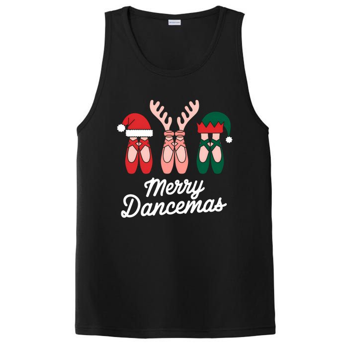 Merry Dancemas Dance Ballerina Pointe Shoe Christmas PosiCharge Competitor Tank