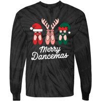 Merry Dancemas Dance Ballerina Pointe Shoe Christmas Tie-Dye Long Sleeve Shirt