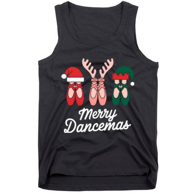 Merry Dancemas Dance Ballerina Pointe Shoe Christmas Tank Top