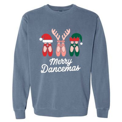 Merry Dancemas Dance Ballerina Pointe Shoe Christmas Garment-Dyed Sweatshirt