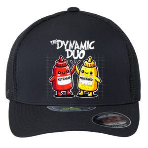 Mustard Dynamic Duo Best Friends Funny Condiment Flexfit Unipanel Trucker Cap