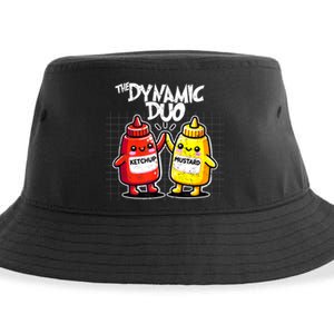 Mustard Dynamic Duo Best Friends Funny Condiment Sustainable Bucket Hat