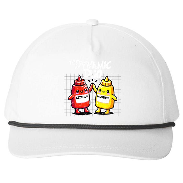 Mustard Dynamic Duo Best Friends Funny Condiment Snapback Five-Panel Rope Hat