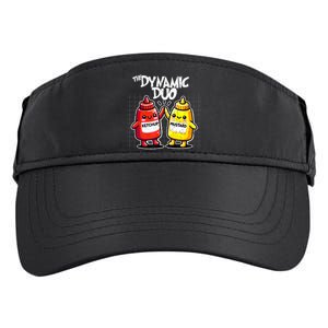 Mustard Dynamic Duo Best Friends Funny Condiment Adult Drive Performance Visor