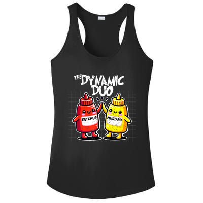 Mustard Dynamic Duo Best Friends Funny Condiment Ladies PosiCharge Competitor Racerback Tank