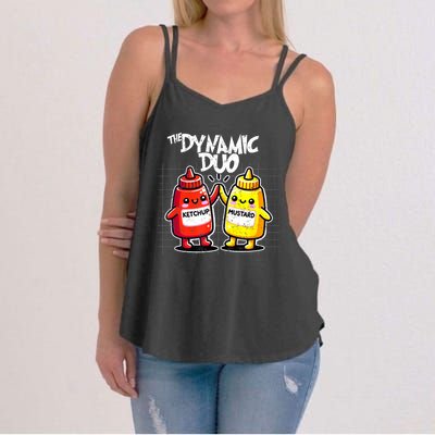 Mustard Dynamic Duo Best Friends Funny Condiment Women's Strappy Tank