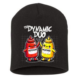 Mustard Dynamic Duo Best Friends Funny Condiment Short Acrylic Beanie