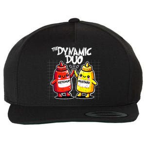 Mustard Dynamic Duo Best Friends Funny Condiment Wool Snapback Cap