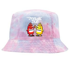 Mustard Dynamic Duo Best Friends Funny Condiment Tie-Dyed Bucket Hat