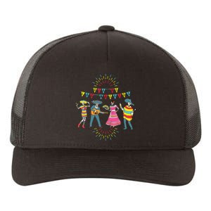 Mariachi Dia De Los Muertos Yupoong Adult 5-Panel Trucker Hat