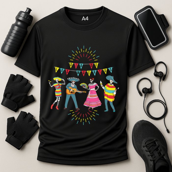 Mariachi Dia De Los Muertos Cooling Performance Crew T-Shirt