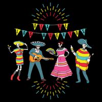 Mariachi Dia De Los Muertos Cooling Performance Crew T-Shirt