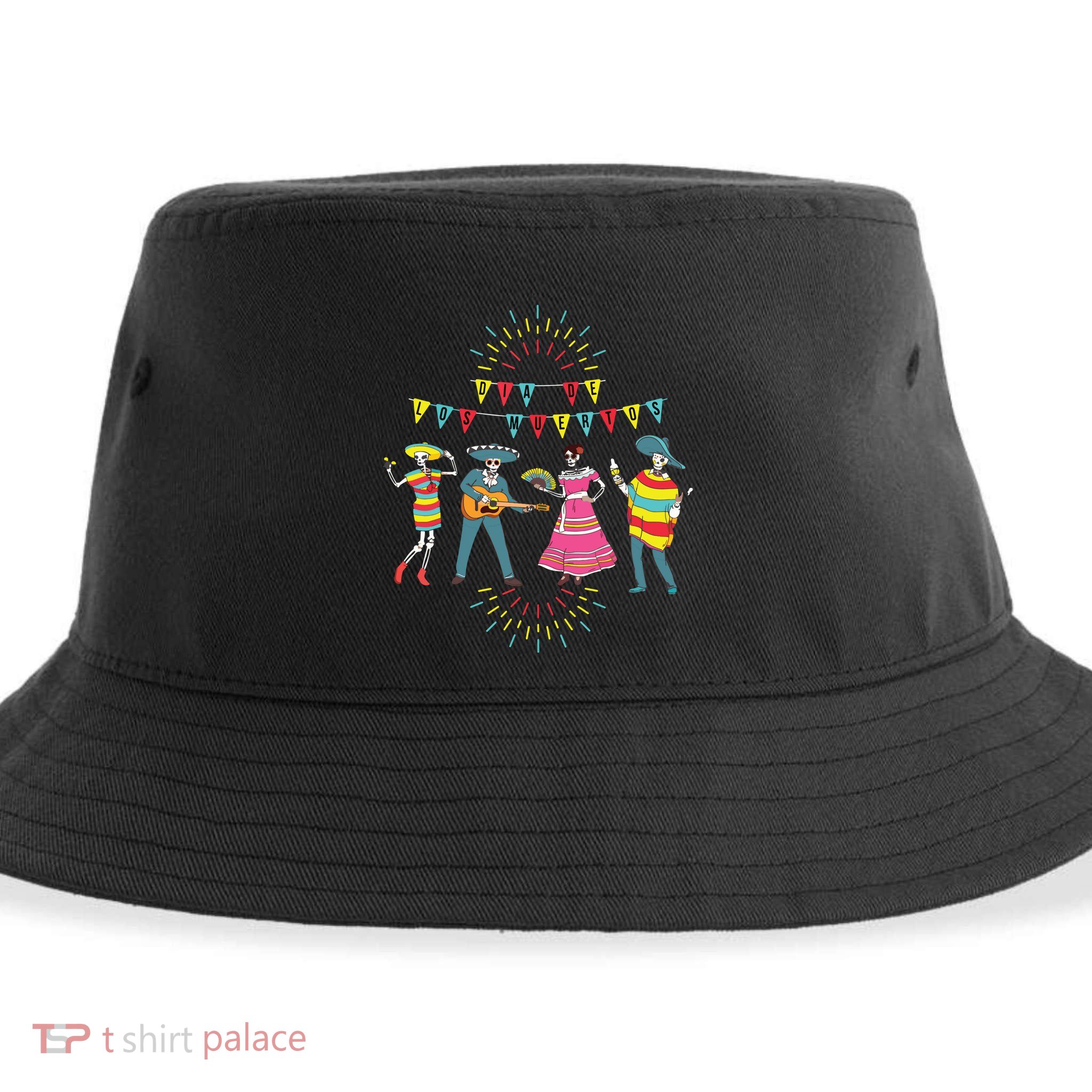 Mariachi Dia De Los Muertos Sustainable Bucket Hat