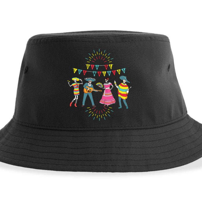 Mariachi Dia De Los Muertos Sustainable Bucket Hat