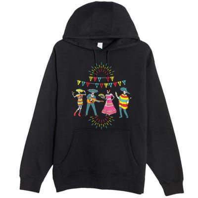 Mariachi Dia De Los Muertos Premium Pullover Hoodie