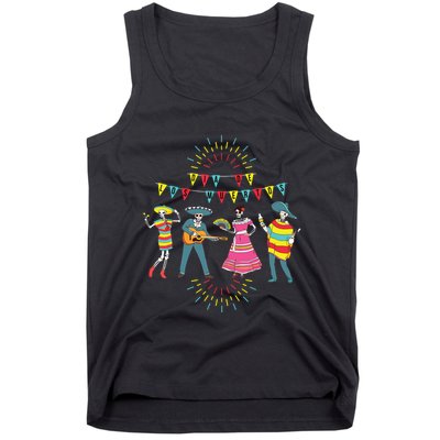 Mariachi Dia De Los Muertos Tank Top
