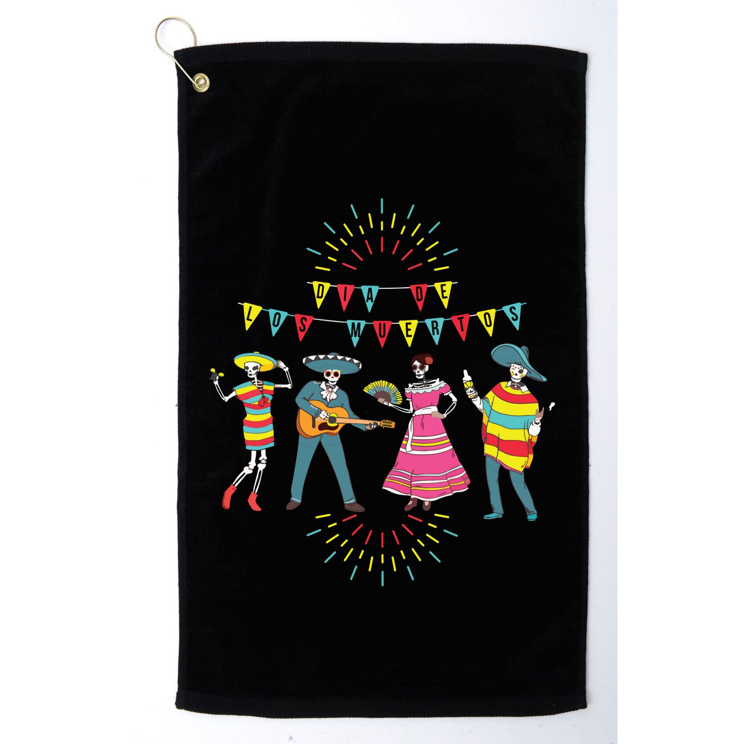Mariachi Dia De Los Muertos Golf Towel