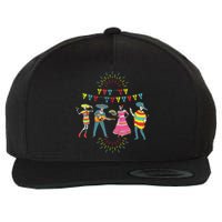 Mariachi Dia De Los Muertos Wool Snapback Cap