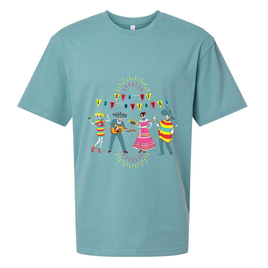 Mariachi Dia De Los Muertos Sueded Cloud Jersey T-Shirt