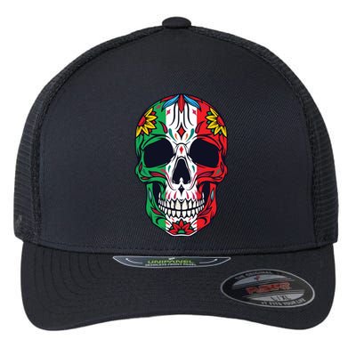 Mexican Dia De Los Muertos Day Of The Dead Flexfit Unipanel Trucker Cap