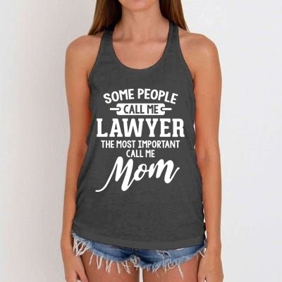 Mothers Day Design For A Lawyer Mom Gift Women's Knotted Racerback Tank