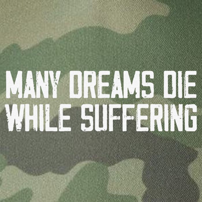 Many Dreams Die While Suffering Motivation Saying Legacy Tie Dye Trucker Hat