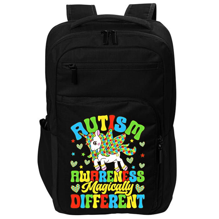 Magically Different Dabbing Unicorn Autism Awareness Puzzle Gift Impact Tech Backpack