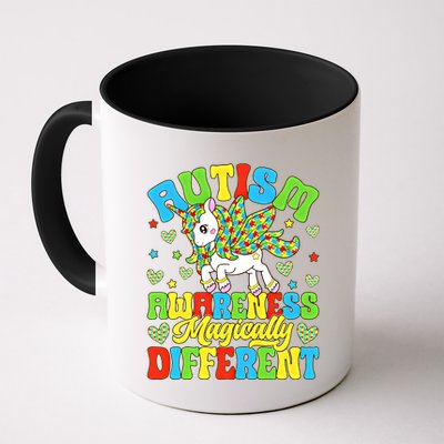 Magically Different Dabbing Unicorn Autism Awareness Puzzle Gift Mug