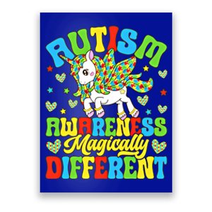 Magically Different Dabbing Unicorn Autism Awareness Puzzle Gift Poster