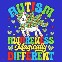 Magically Different Dabbing Unicorn Autism Awareness Puzzle Gift Poster