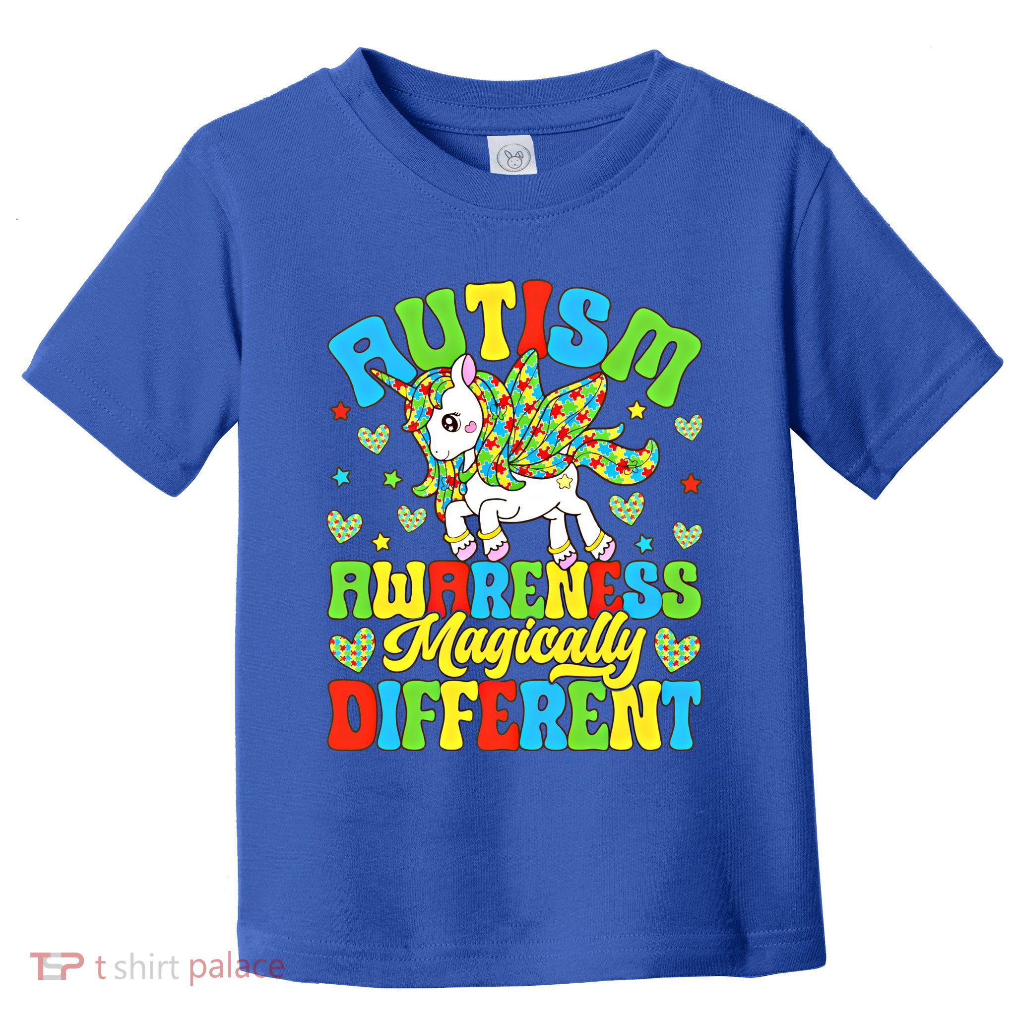 Magically Different Dabbing Unicorn Autism Awareness Puzzle Gift Toddler T-Shirt